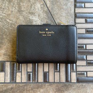 Kate Spade Leila Medium Compact Bifold Wallet Black